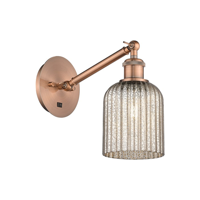 Innovations Ballston Bridal Veil 5" Sconce, Vert Arm, CP/MC - 317-1W-AC-G559-5ME