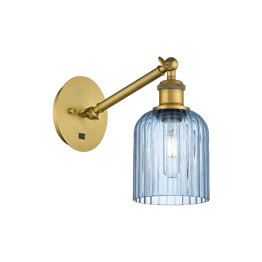 Innovations Ballston Bridal Veil 5" Sconce, Vert Arm, BB/BL - 317-1W-BB-G559-5BL