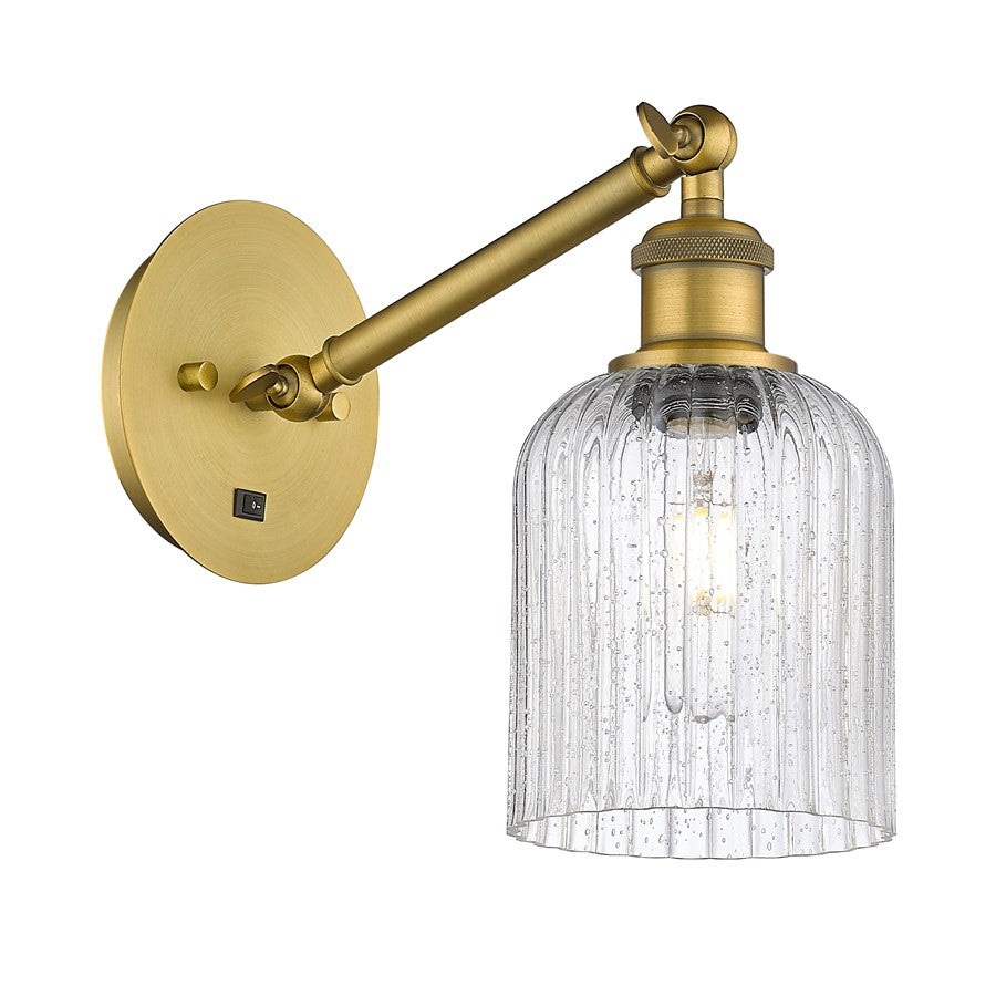 Innovations Ball Bridal Veil 5" Sconce, Vert Arm, BB/SD - 317-1W-BB-G559-5SDY