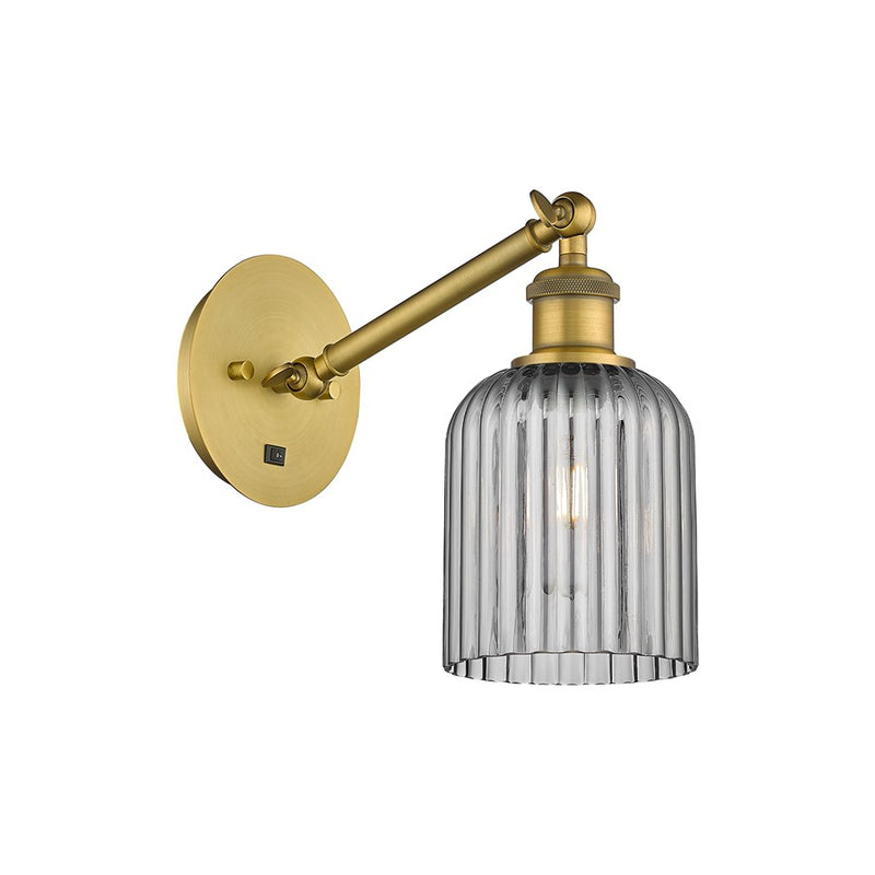 Innovations Ballston Bridal Veil 5" Sconce, Vert Arm, BB/SM - 317-1W-BB-G559-5SM