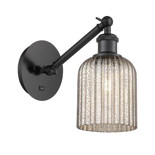 Innovations Ballston Bridal Veil 5" Sconce, Vert Arm, BK/MC - 317-1W-BK-G559-5ME