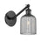 Innovations Ballston Bridal Veil 5" Sconce, Vert Arm, BK/SM - 317-1W-BK-G559-5SM