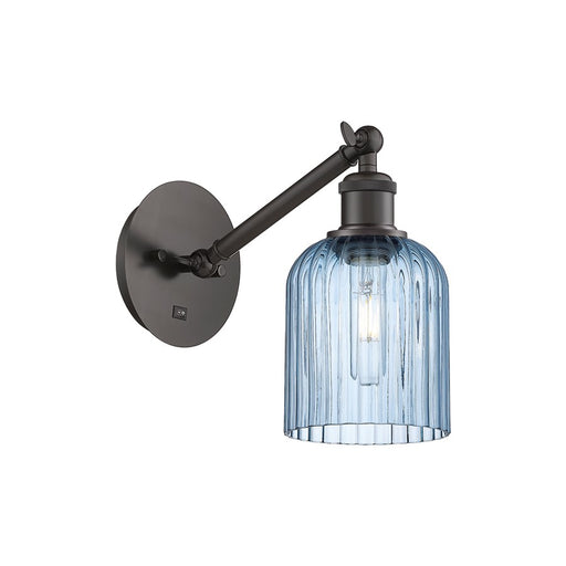 Innovations Ballston Bridal Veil 5" Sconce, Vert Arm, BZ/BL - 317-1W-OB-G559-5BL