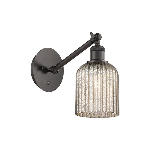 Innovations Ballston Bridal Veil 5" Sconce, Vert Arm, BZ/MC - 317-1W-OB-G559-5ME