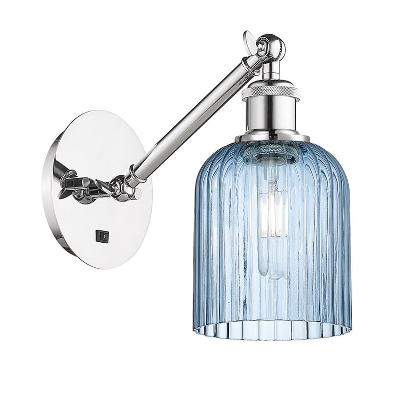 Innovations Ballston Bridal Veil 5" Sconce, Vert Arm, CH/BL - 317-1W-PC-G559-5BL