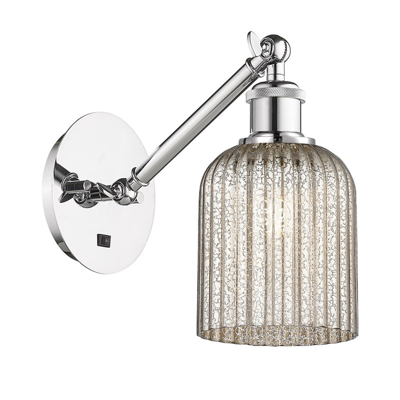 Innovations Ballston Bridal Veil 5" Sconce, Vert Arm, CH/MC - 317-1W-PC-G559-5ME