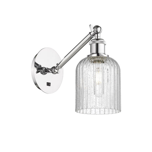 Innovations Ball Bridal Veil 5" Sconce, Vert Arm, CH/SD - 317-1W-PC-G559-5SDY