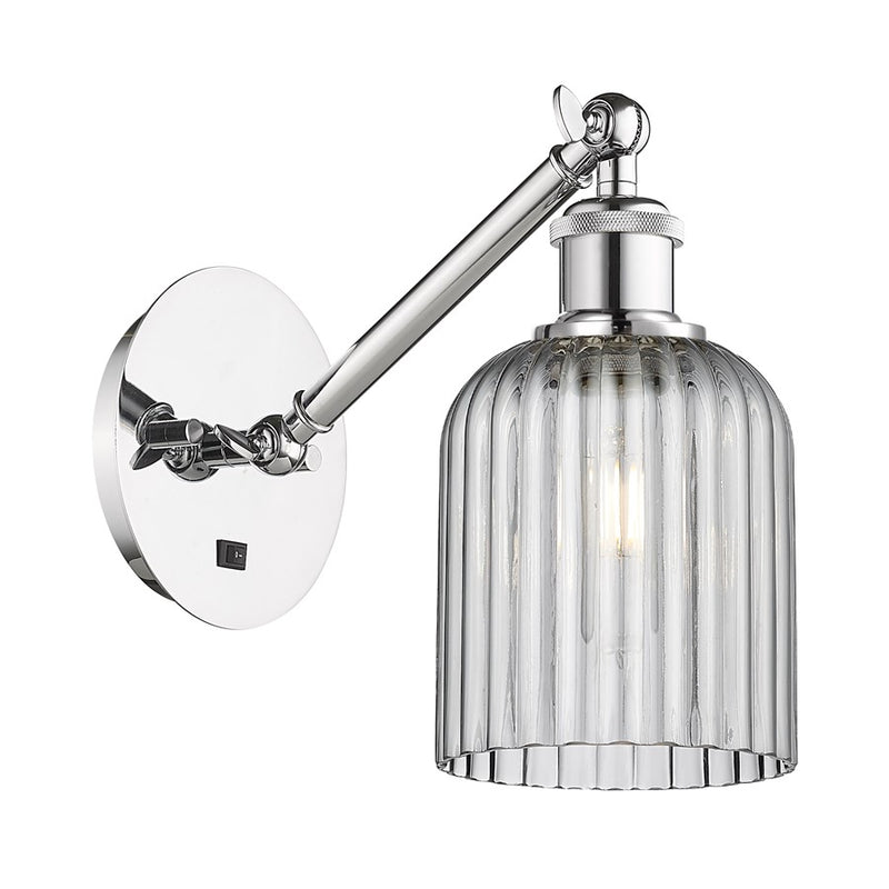 Innovations Ballston Bridal Veil 5" Sconce, Vert Arm, CH/SM - 317-1W-PC-G559-5SM