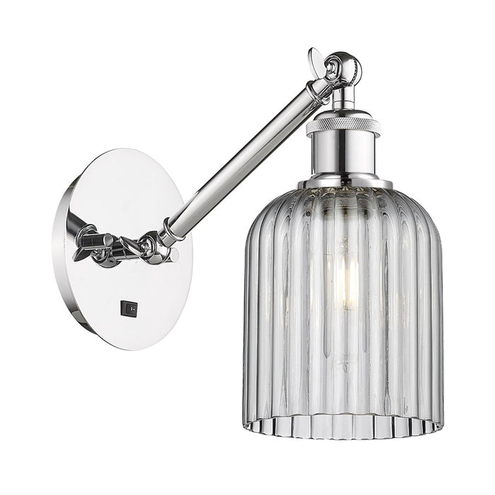 Innovations Ballston Bridal Veil 5" Sconce, Vert Arm, CH/SM - 317-1W-PC-G559-5SM