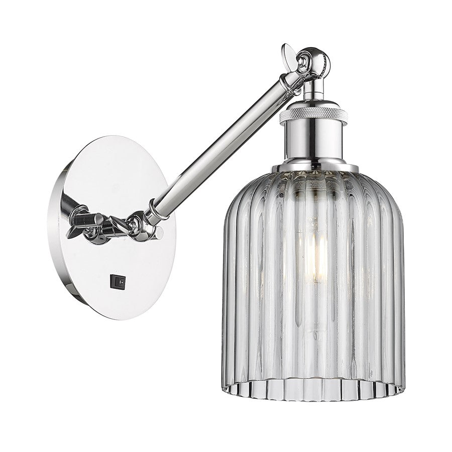 Innovations Ballston Bridal Veil 5" Sconce, Vert Arm, CH/SM - 317-1W-PC-G559-5SM