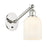 Innovations Ball Bridal Veil 5" Sconce, Vert Arm, PN/GW - 317-1W-PN-G559-5GWH