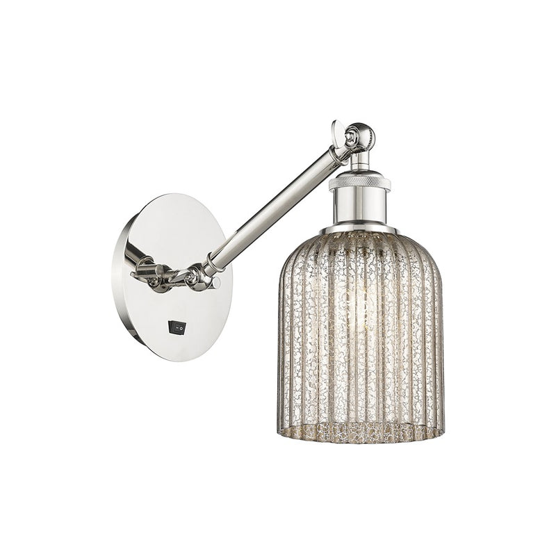 Innovations Ballston Bridal Veil 5" Sconce, Vert Arm, PN/MC - 317-1W-PN-G559-5ME