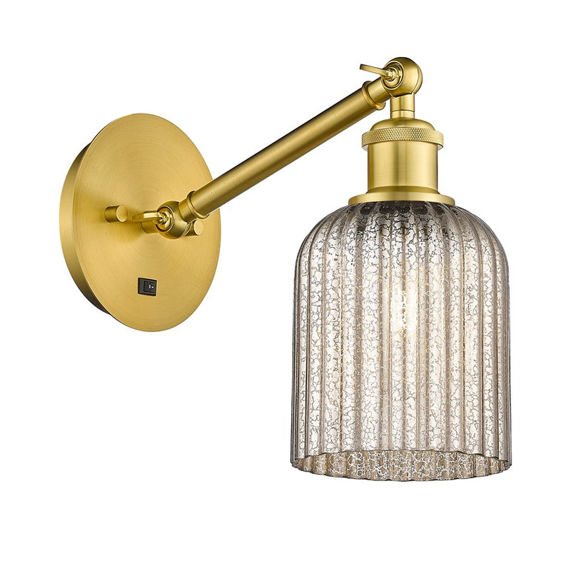 Innovations Ballston Bridal Veil 5" Sconce, Vert Arm, GD/MC - 317-1W-SG-G559-5ME
