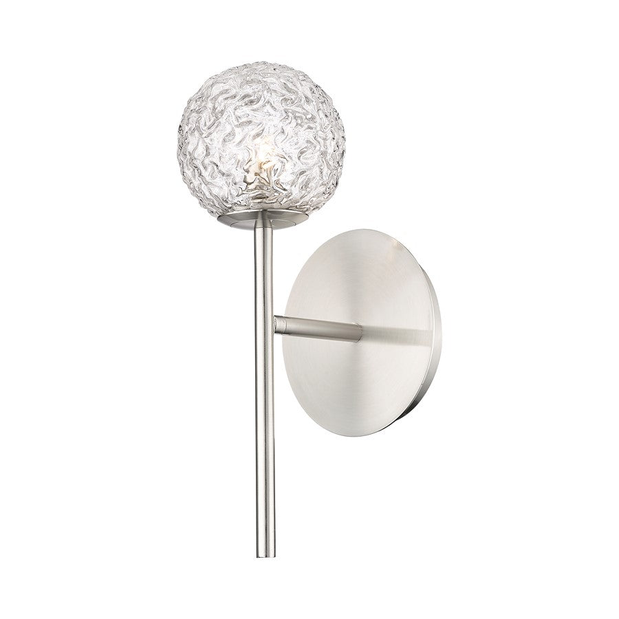 Innovations Barrington 1Lt 4" Sconce, Satin Satin Nickel - 320-1W-SN-G320-5CL-SN