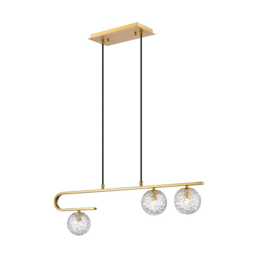 Innovations Barrington 3Lt 32" Cord Island Light, Brass - 320-3I-BB-G320-5CL-BB