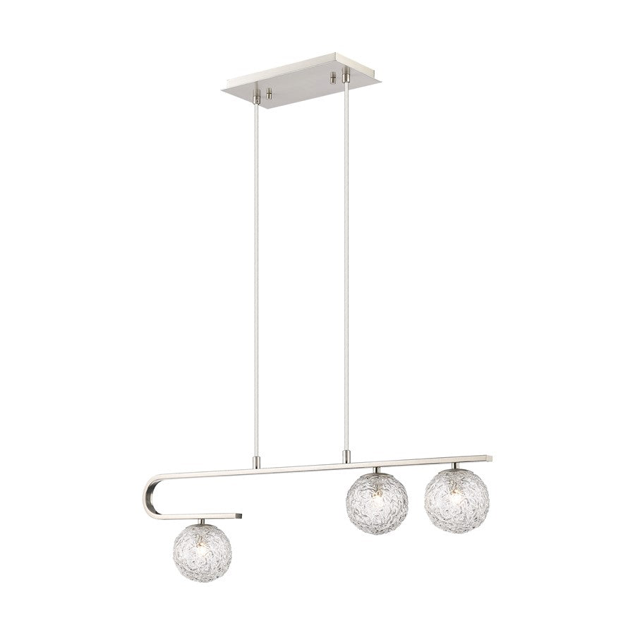 Innovations Barrington 3Lt 32" Cord Island Light, SN - 320-3I-SN-G320-5CL-SN