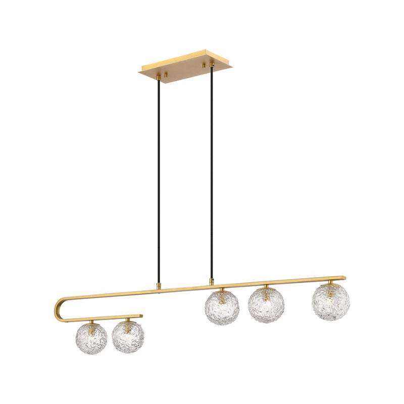Innovations Barrington 5Lt 45" Cord Island Light, Brass - 320-5I-BB-G320-5CL-BB