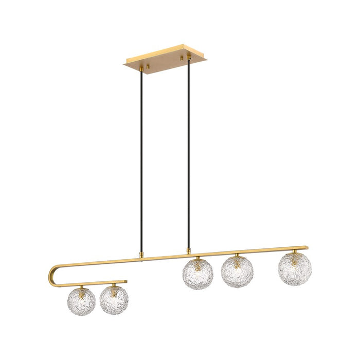 Innovations Barrington 5Lt 45" Cord Island Light, Brass - 320-5I-BB-G320-5CL-BB