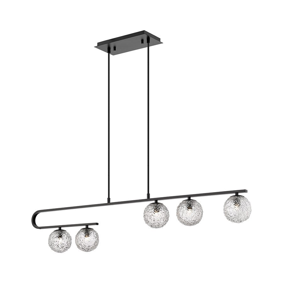 Innovations Barrington 5Lt 45" Cord Island Light, Black - 320-5I-BK-G320-5CL-BK