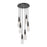 Innovations Amherst Brook 6Lt 14" Cord Multi Pendant, BK/CL - 322-6P-BK-G322-3CL