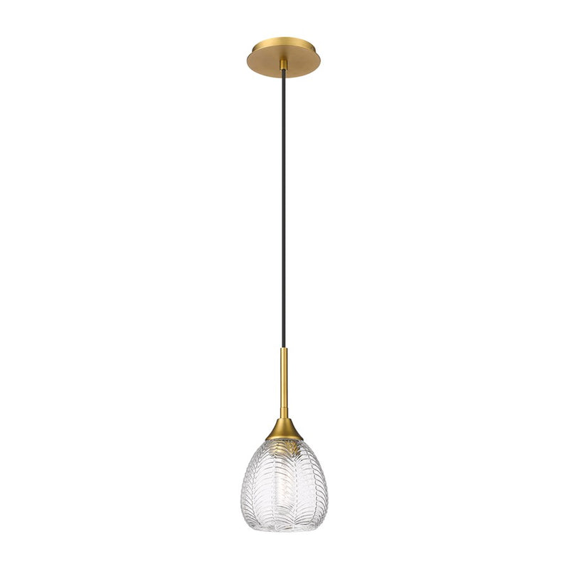 Innovations Berkshire 1Lt 6" Cord Pendant, Brushed Brass - 323-1P-BB-G323-6CL