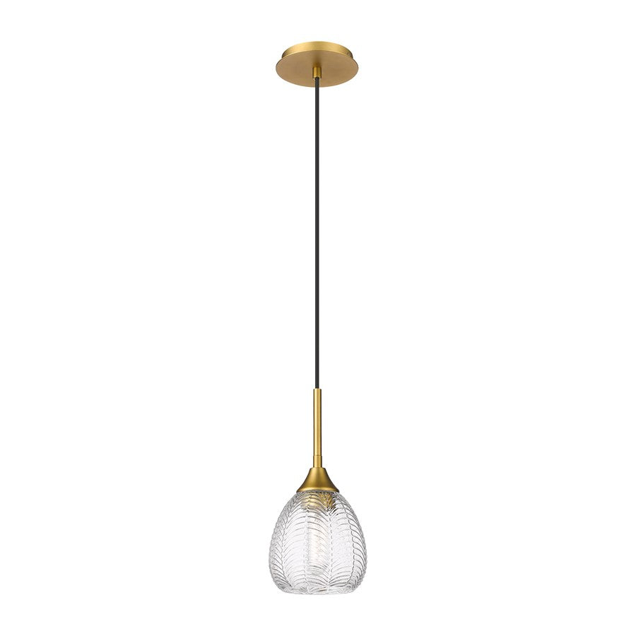 Innovations Berkshire 1Lt 6" Cord Pendant, Brushed Brass - 323-1P-BB-G323-6CL