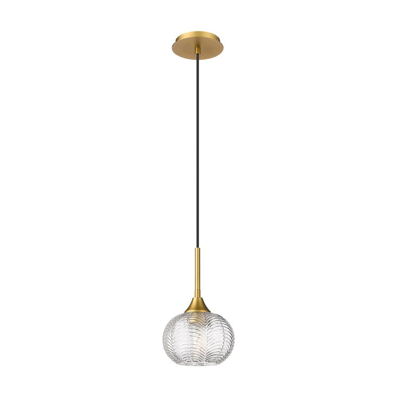 Innovations Berkshire 1Lt 7" Cord Pendant, Brushed Brass - 323-1P-BB-G323-7CL
