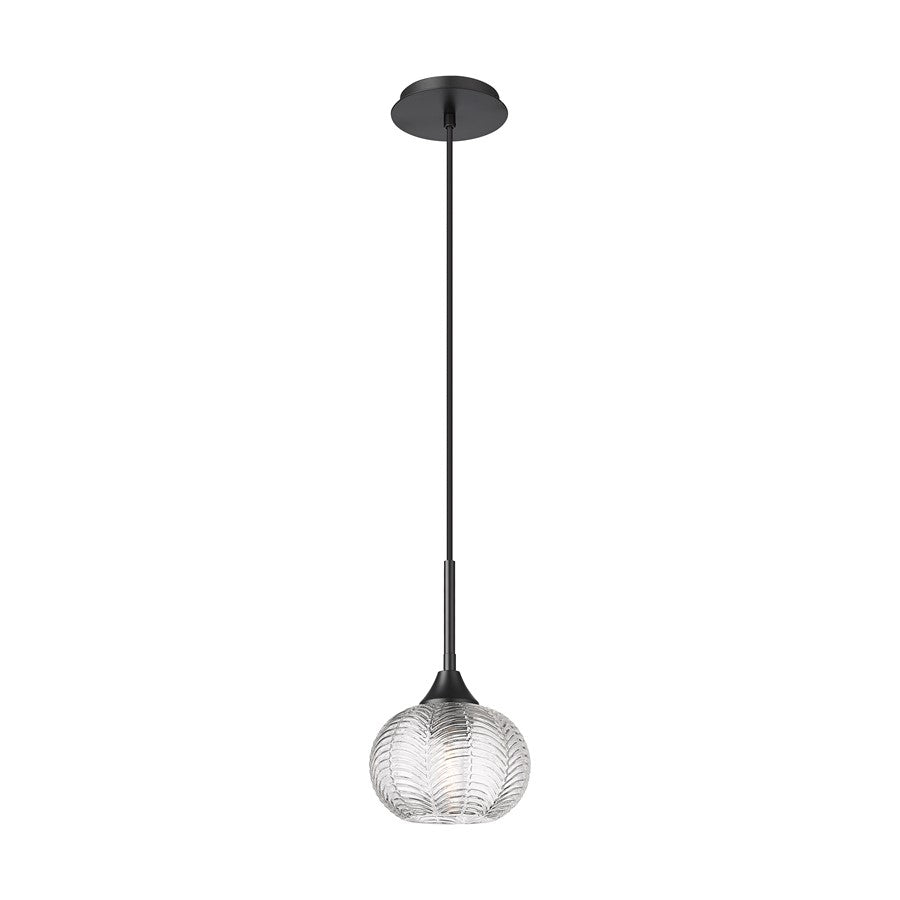 Innovations Berkshire 1Lt 7" Cord Hung Pendant, Matte Black - 323-1P-BK-G323-7CL