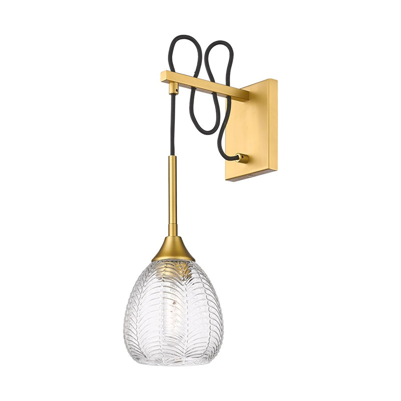 Innovations Berkshire 1Lt 6" Sconce, Brushed Brass - 323-1W-BB-G323-6CL