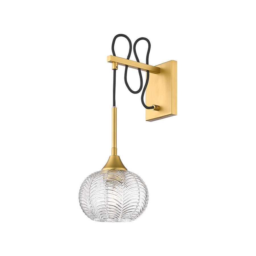 Innovations Berkshire 1Lt 7" Sconce, Brushed Brass - 323-1W-BB-G323-7CL