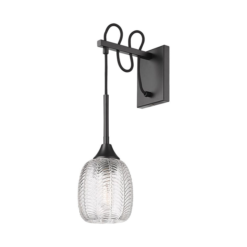 Innovations Berkshire 1Lt 5.5" Sconce, Matte Black - 323-1W-BK-G323-5CL