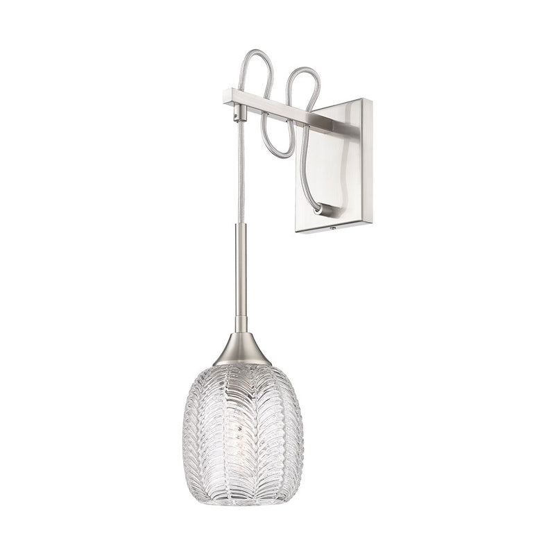 Innovations Berkshire 1Lt 5.5" Sconce, Satin Satin Nickel - 323-1W-SN-G323-5CL