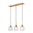 Innovations Berkshire 3Lt 27" Cord Hung Island Light, Brass - 323-3I-BB-G323-6CL