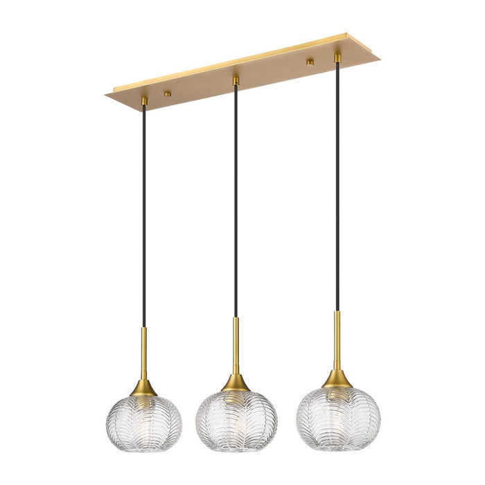 Innovations Berkshire 3Lt 28" Cord Hung Island Light, Brass - 323-3I-BB-G323-7CL