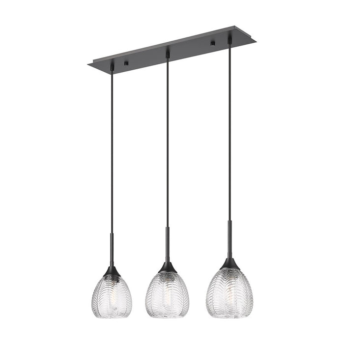 Innovations Berkshire 3Lt 27" Cord Hung Island Light, Black - 323-3I-BK-G323-6CL