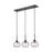 Innovations Berkshire 3Lt 28" Cord Hung Island Light, Black - 323-3I-BK-G323-7CL