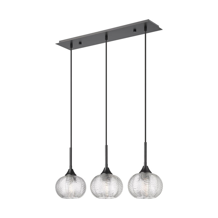 Innovations Berkshire 3Lt 28" Cord Hung Island Light, Black - 323-3I-BK-G323-7CL