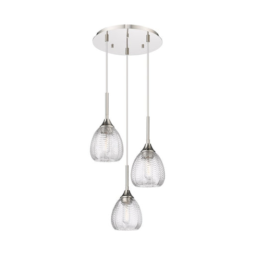 Innovations Berkshire 3Lt 13" Cord Multi Pendant, PN - 323-3P-PN-G323-6CL