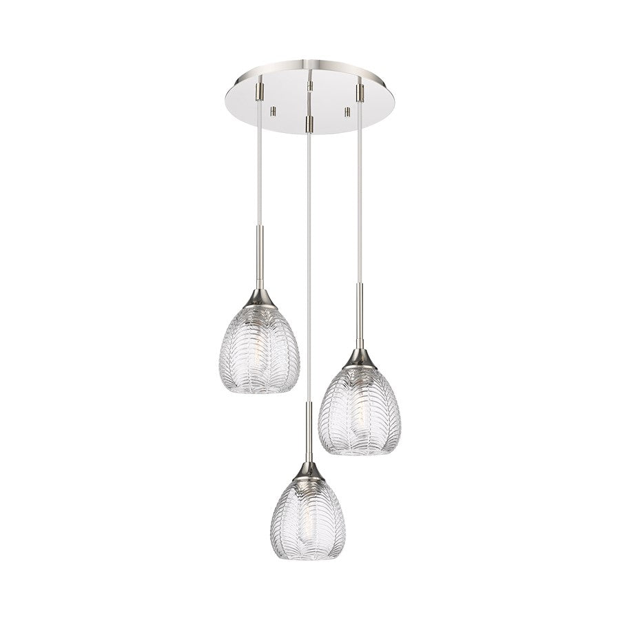 Innovations Berkshire 3Lt 13" Cord Multi Pendant, PN - 323-3P-PN-G323-6CL