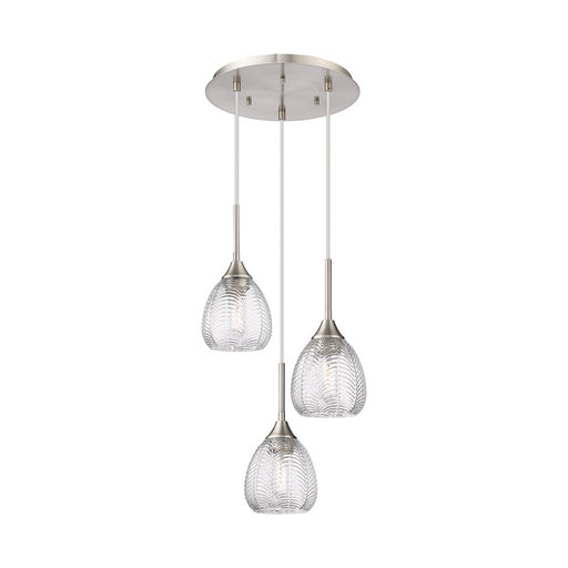 Innovations Berkshire 3Lt 13" Cord Multi Pendant, SN - 323-3P-SN-G323-6CL