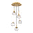 Innovations Berkshire 5Lt 20" Cord Multi Pendant, Brass - 323-5P-BB-G323-7CL