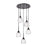 Innovations Berkshire 5Lt 19" Cord Multi Pendant, Black - 323-5P-BK-G323-6CL