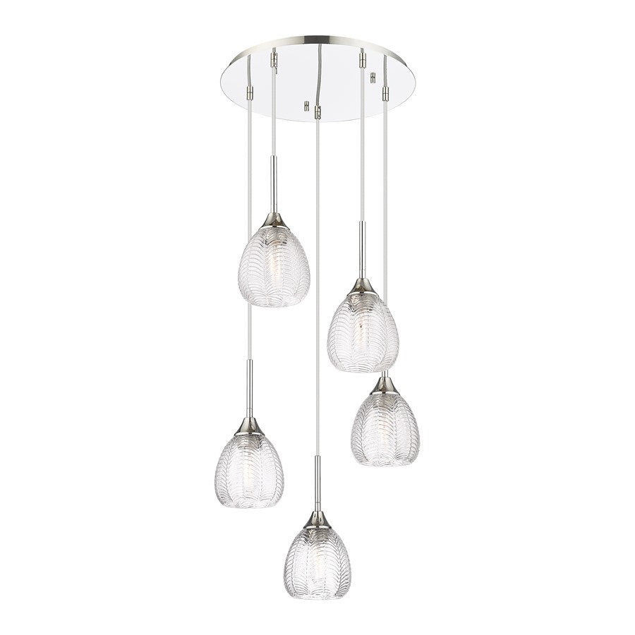 Innovations Berkshire 5Lt 19" Cord Multi Pendant, PN - 323-5P-PN-G323-6CL