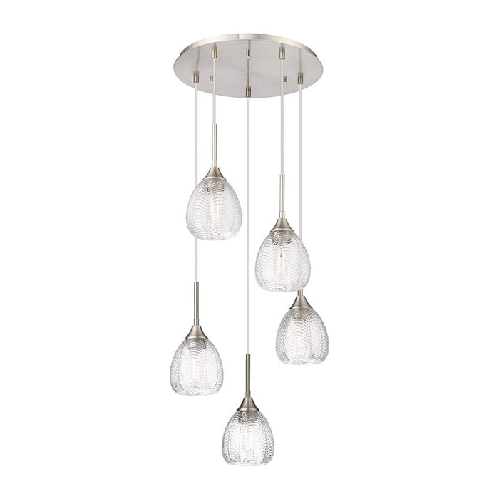 Innovations Berkshire 5Lt 19" Cord Multi Pendant, SN - 323-5P-SN-G323-6CL