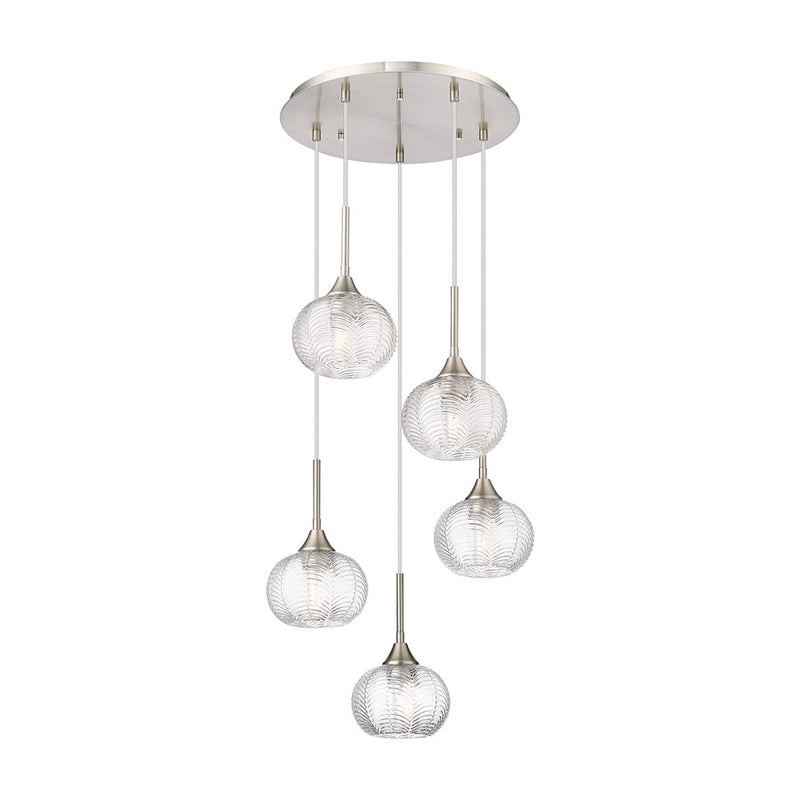 Innovations Berkshire 5Lt 20" Cord Multi Pendant, SN - 323-5P-SN-G323-7CL