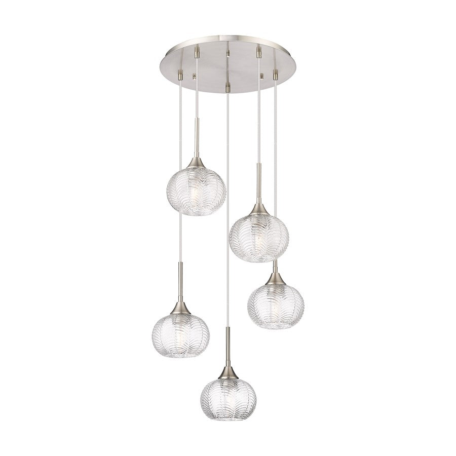 Innovations Berkshire 5Lt 20" Cord Multi Pendant, SN - 323-5P-SN-G323-7CL