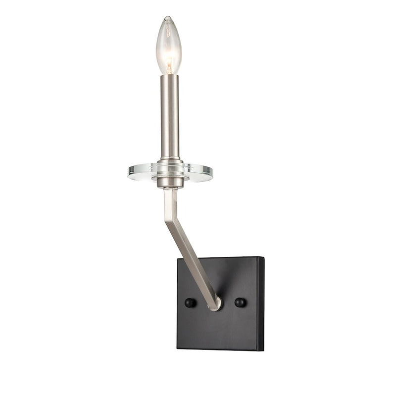 Innovations Raleigh Raleigh 5" 1 Light Sconce, Black Satin Nickel