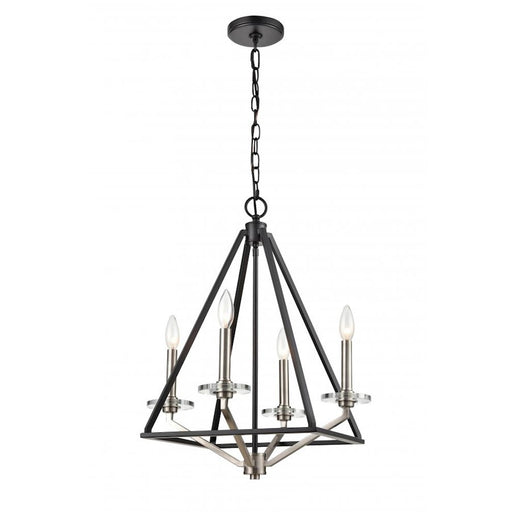 Innovations Raleigh Raleigh 18" 4 Light Chandelier, BK SN