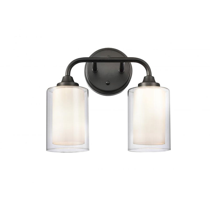 Innovations Auralume Fairbank 4" 2 Light LED Bath Vanity, BK