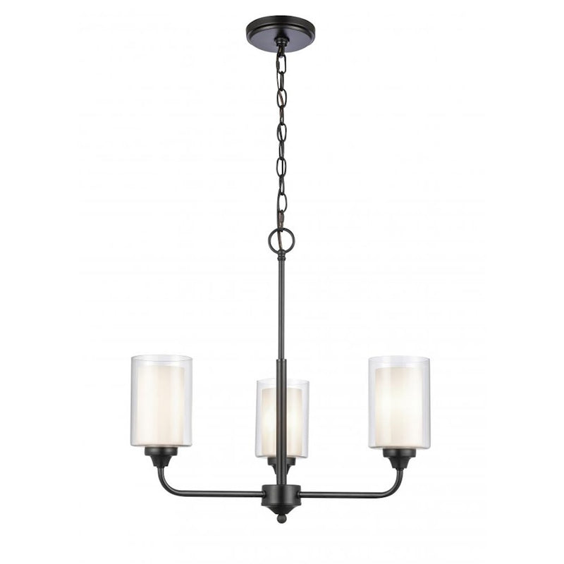 Innovations Auralume Fairbank 4" 3 Light LED Pendant, Black